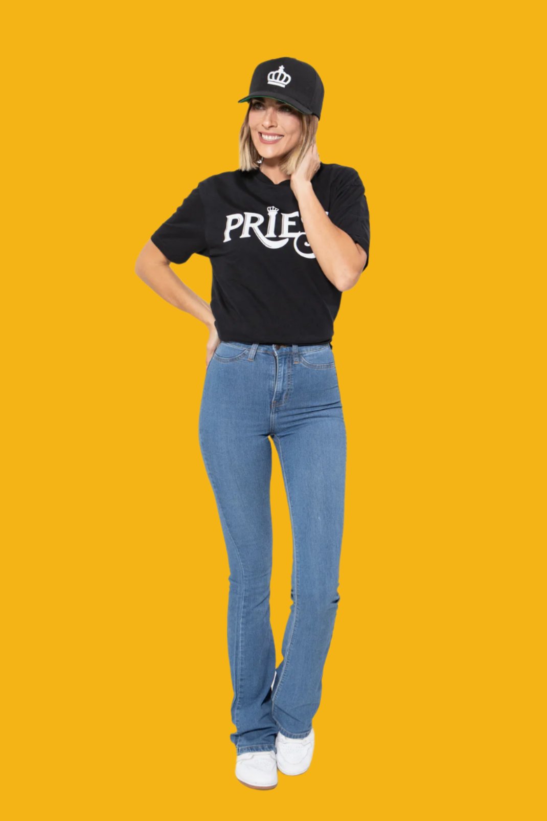 Priest Tee Female - Black + Wall Art