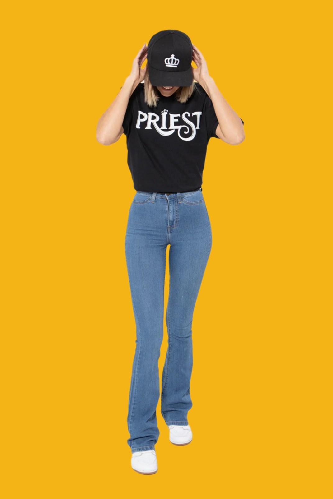 Priest Tee Female - Black + Wall Art
