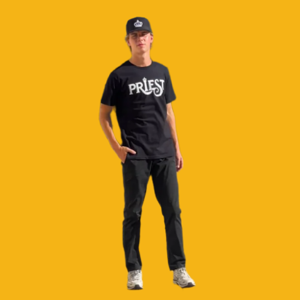 Priest Tee Female - Black + Wall Art